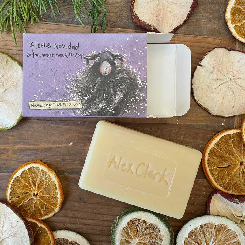 Alex Clark Fleece Navidad Saffron, Amber, Moss and Fir Soap