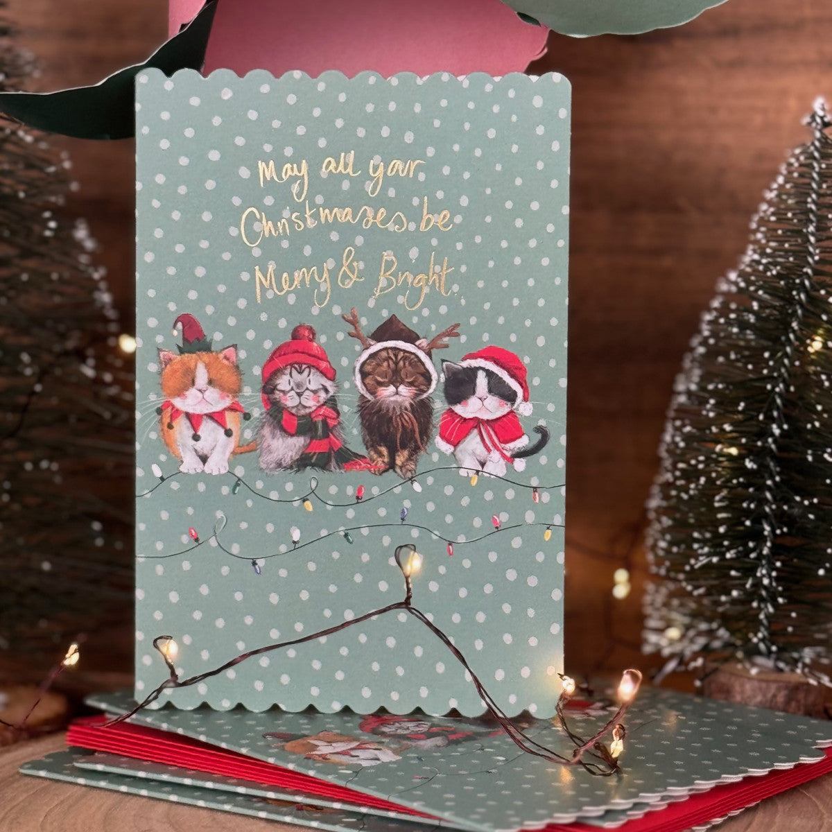 Alex Clark Christmas Cats Doodles Card Pack