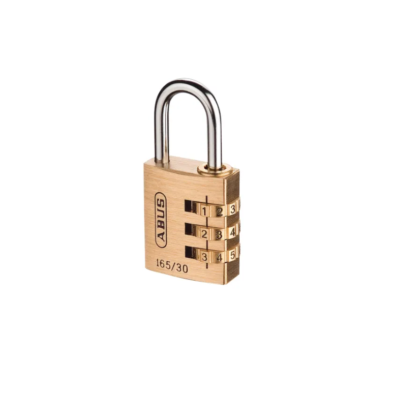 ABUS 165 Solid Brass Body 3-Digit Combination Padlock