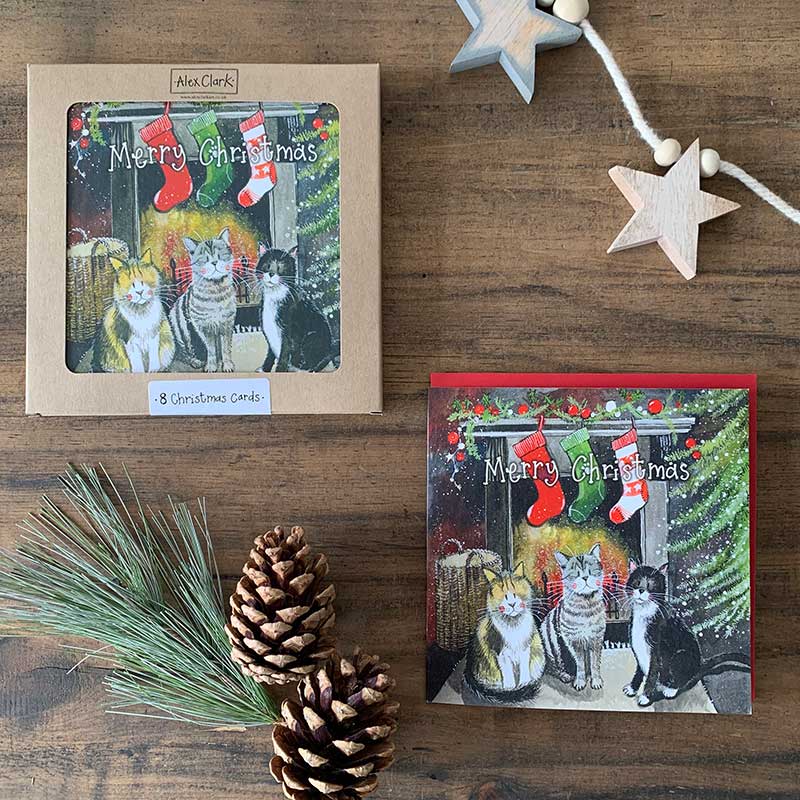 Alex Clark Christmas Cat Boxed Cards
