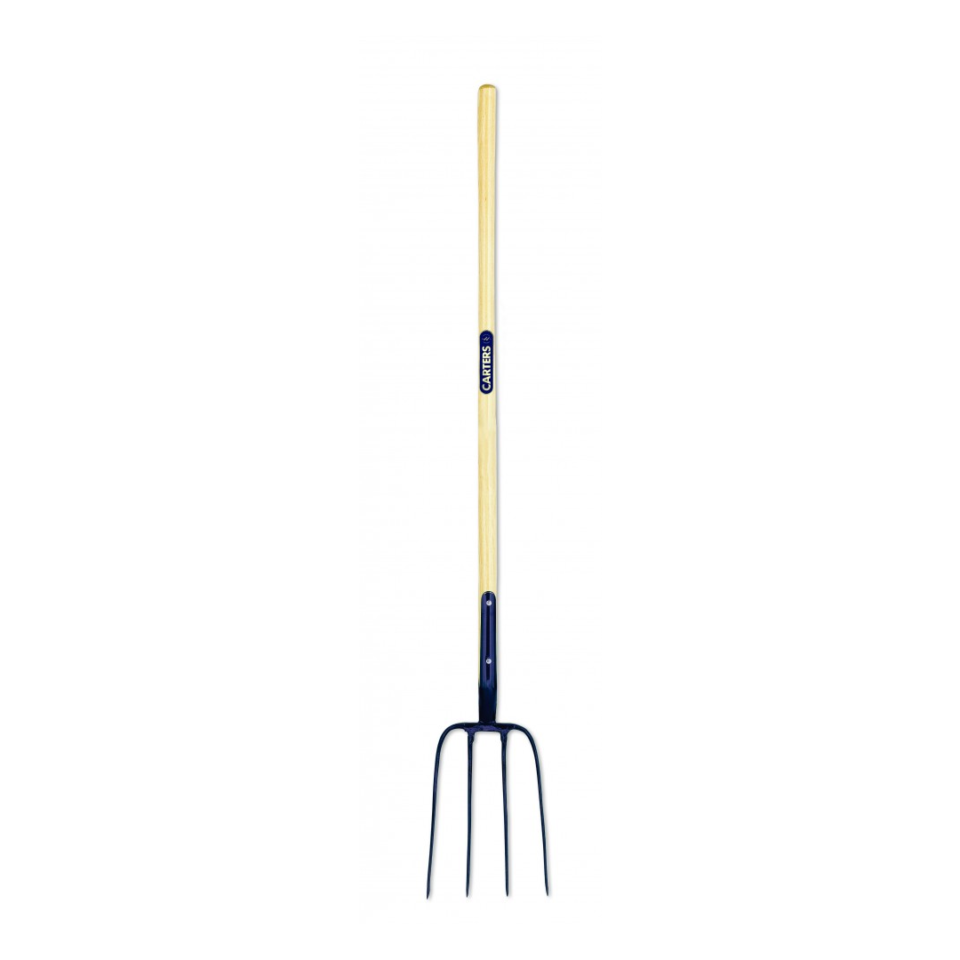Carters 4 Prong Strapped Manure Fork with Ash Pole