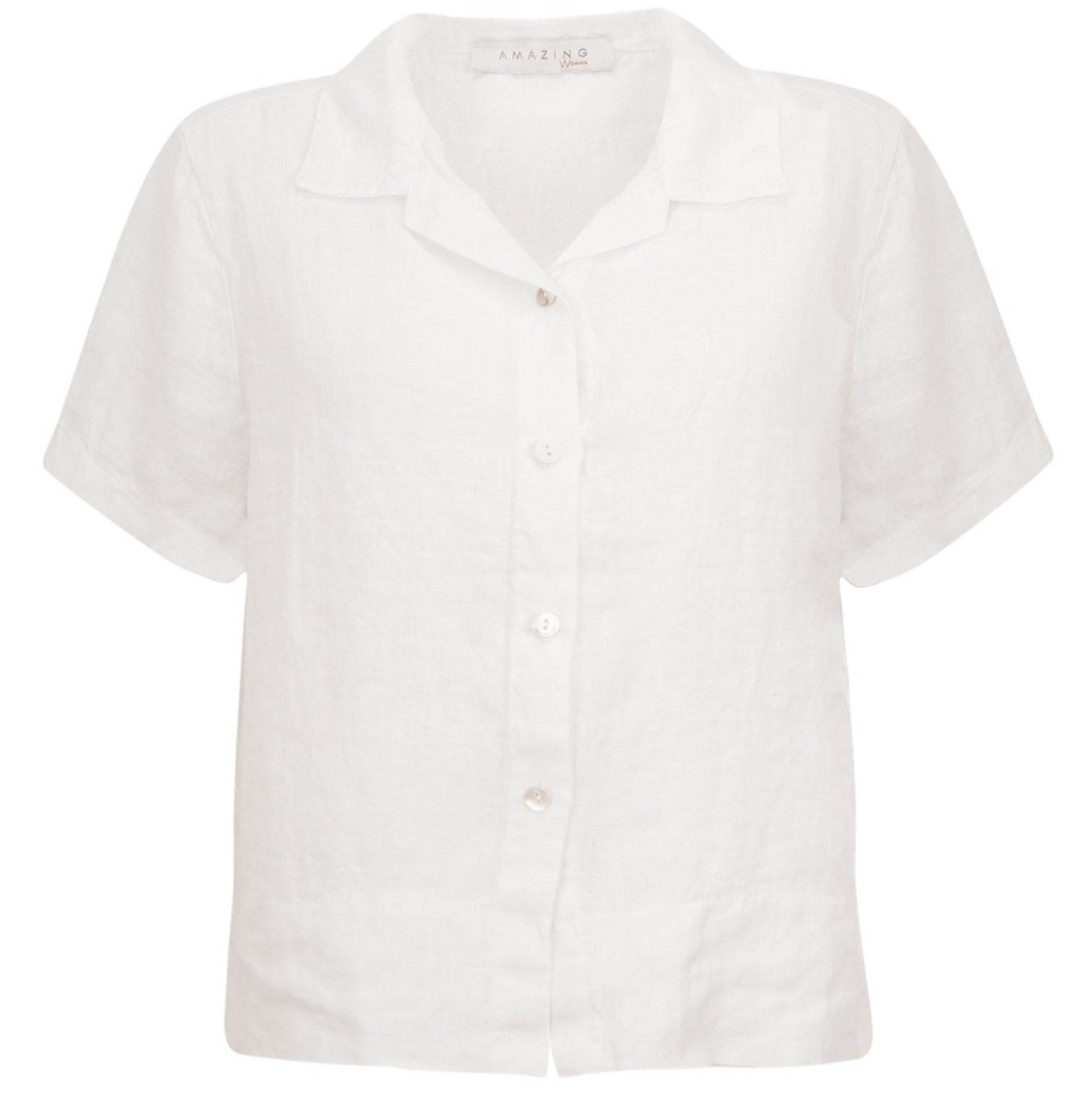 Amazing Woman Short Boxy Linen Shirt