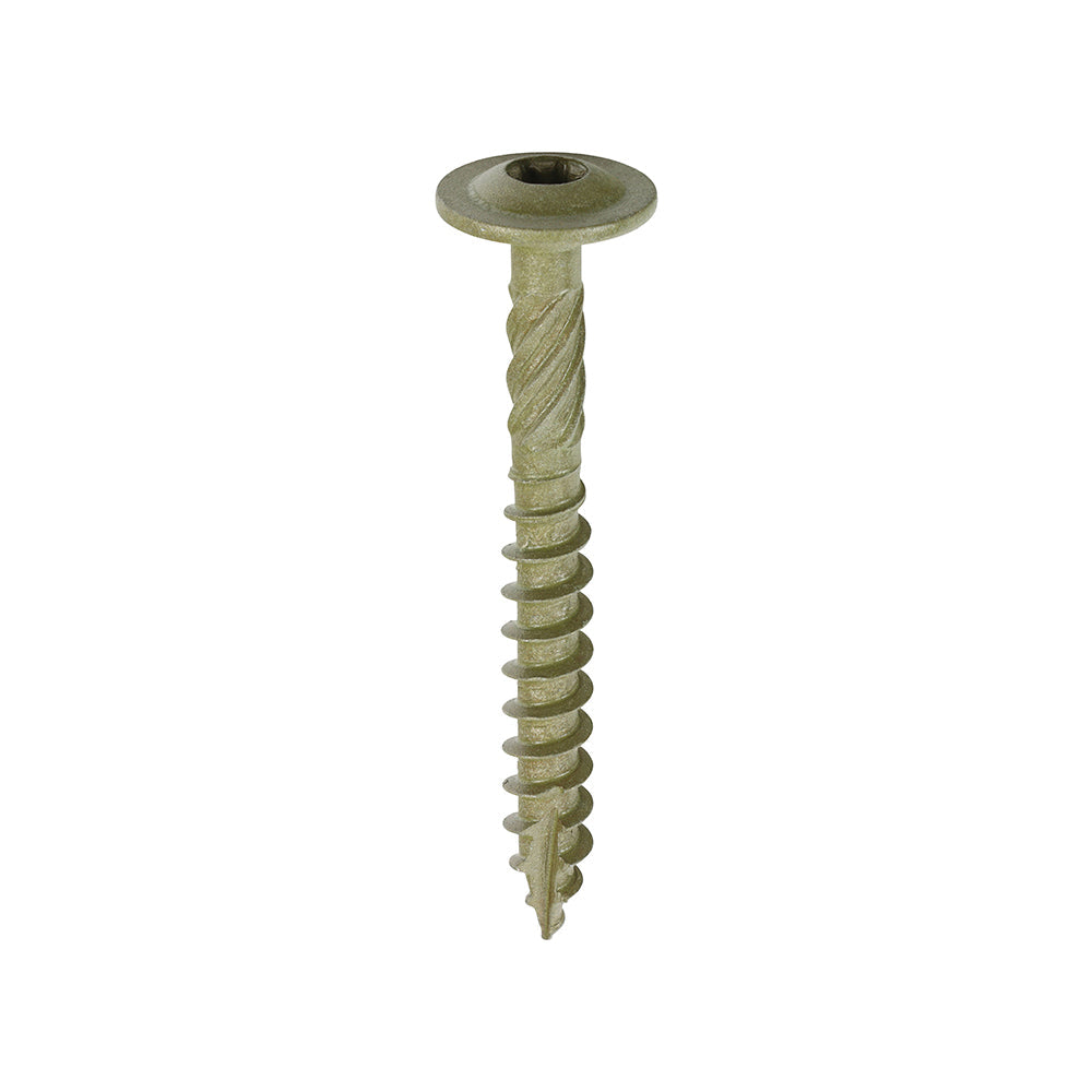 Timco Wafer Head Exterior Green Timber Screws