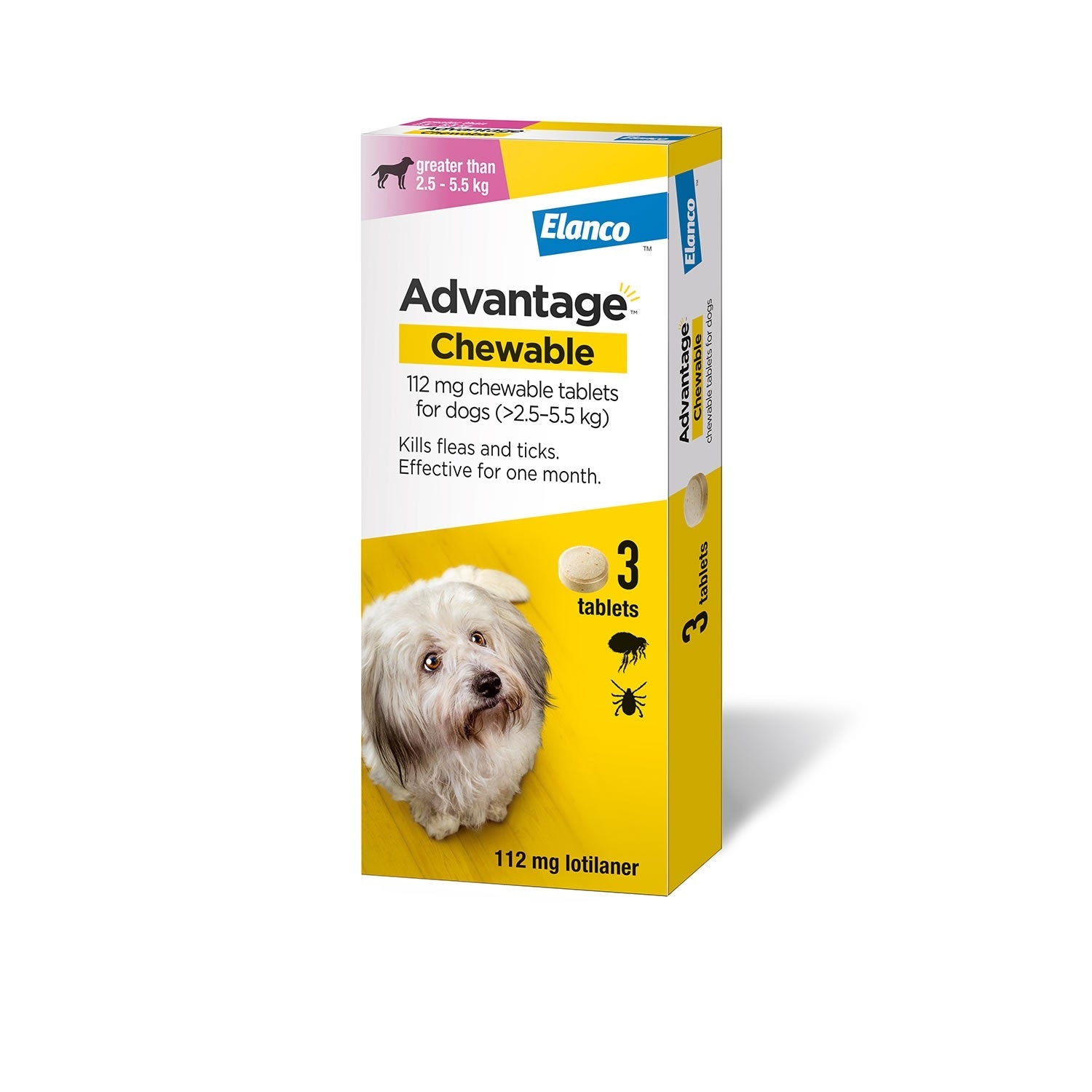 Advantage Chewable Flea and Tick Tablets for Dogs 3-Pack