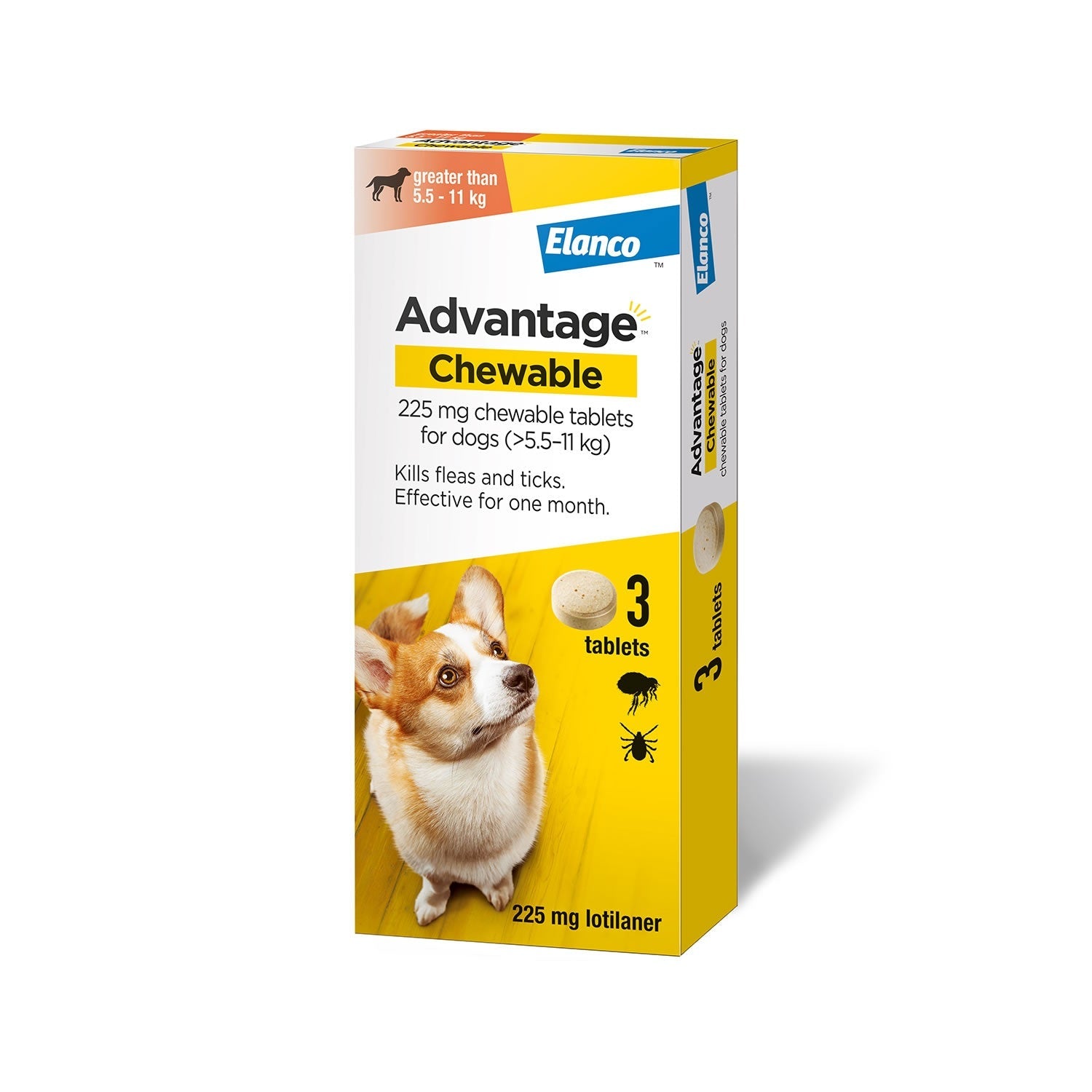 Advantage Chewable Flea and Tick Tablets for Dogs 3-Pack