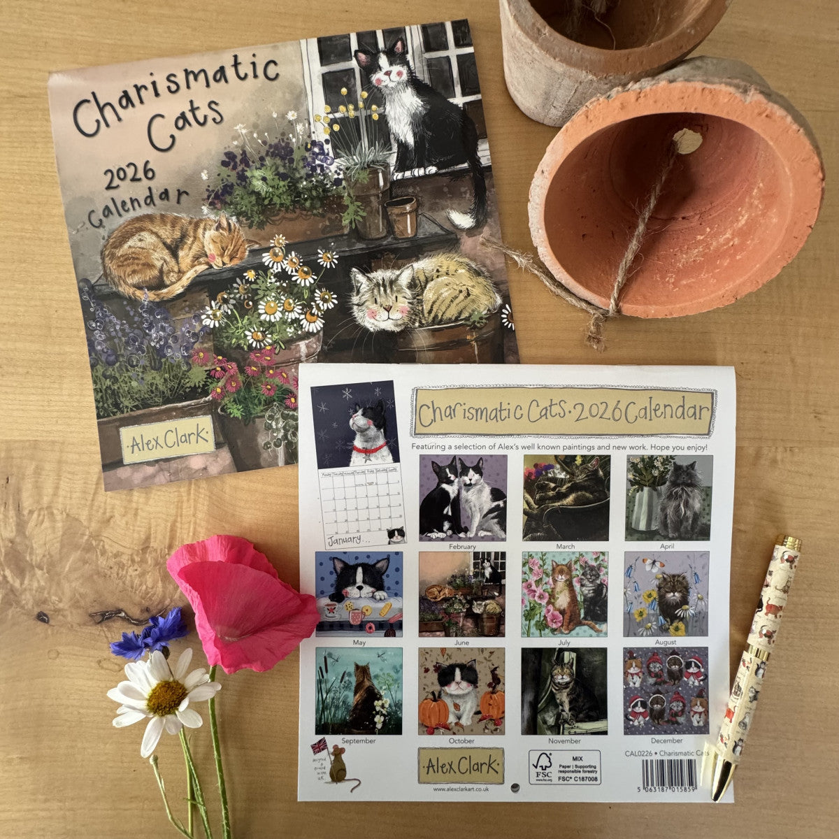 Alex Clark Charismatic Cats Calendar 2026