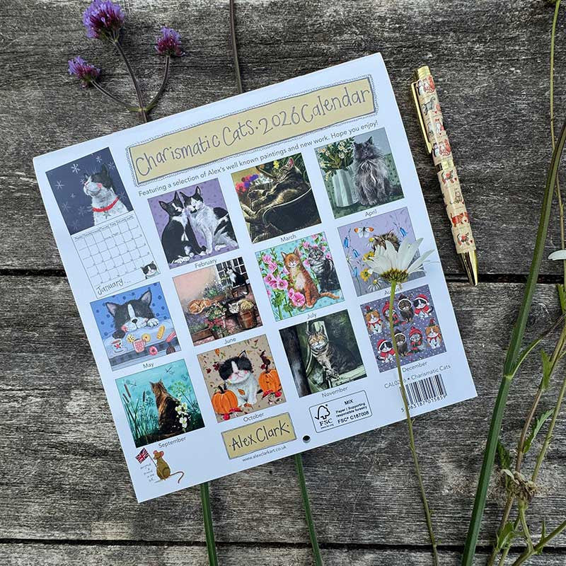 Alex Clark Charismatic Cats Calendar 2026