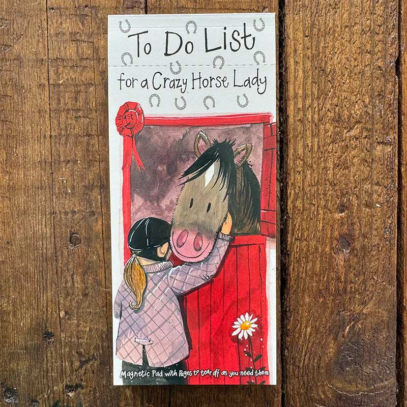 Alex Clark Crazy Horse Lady To Do List Magnetic Notepad