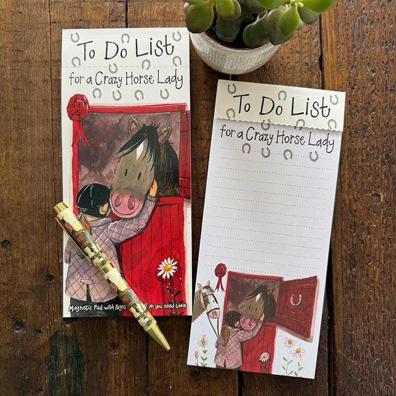 Alex Clark Crazy Horse Lady To Do List Magnetic Notepad