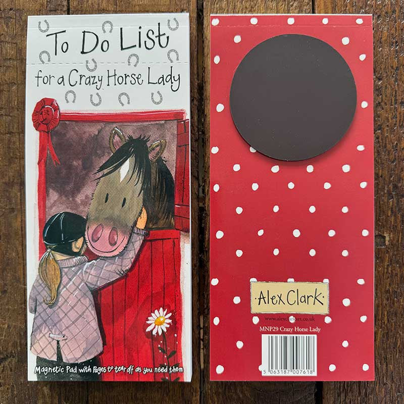 Alex Clark Crazy Horse Lady To Do List Magnetic Notepad