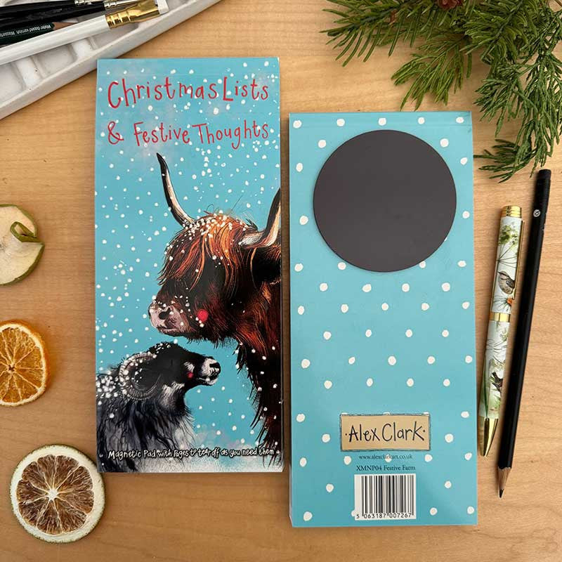 Alex Clark Festive Farm Magnetic To Do List