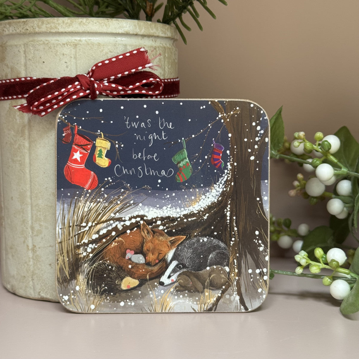 Alex Clark Night Before Christmas Coaster