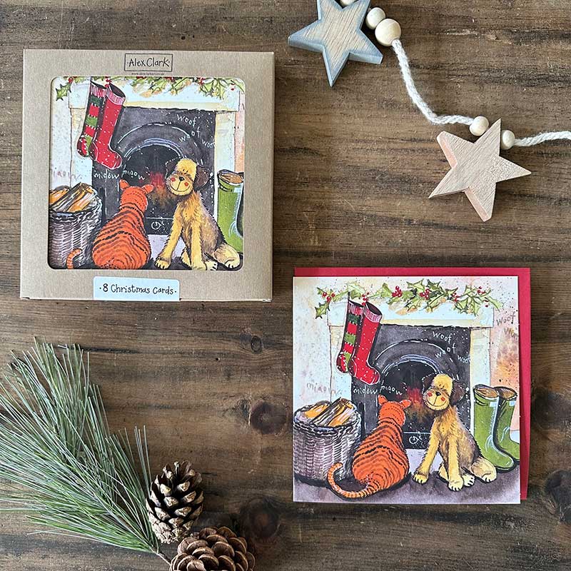 Alex Clark Yuletide Hearth Boxed Christmas Cards