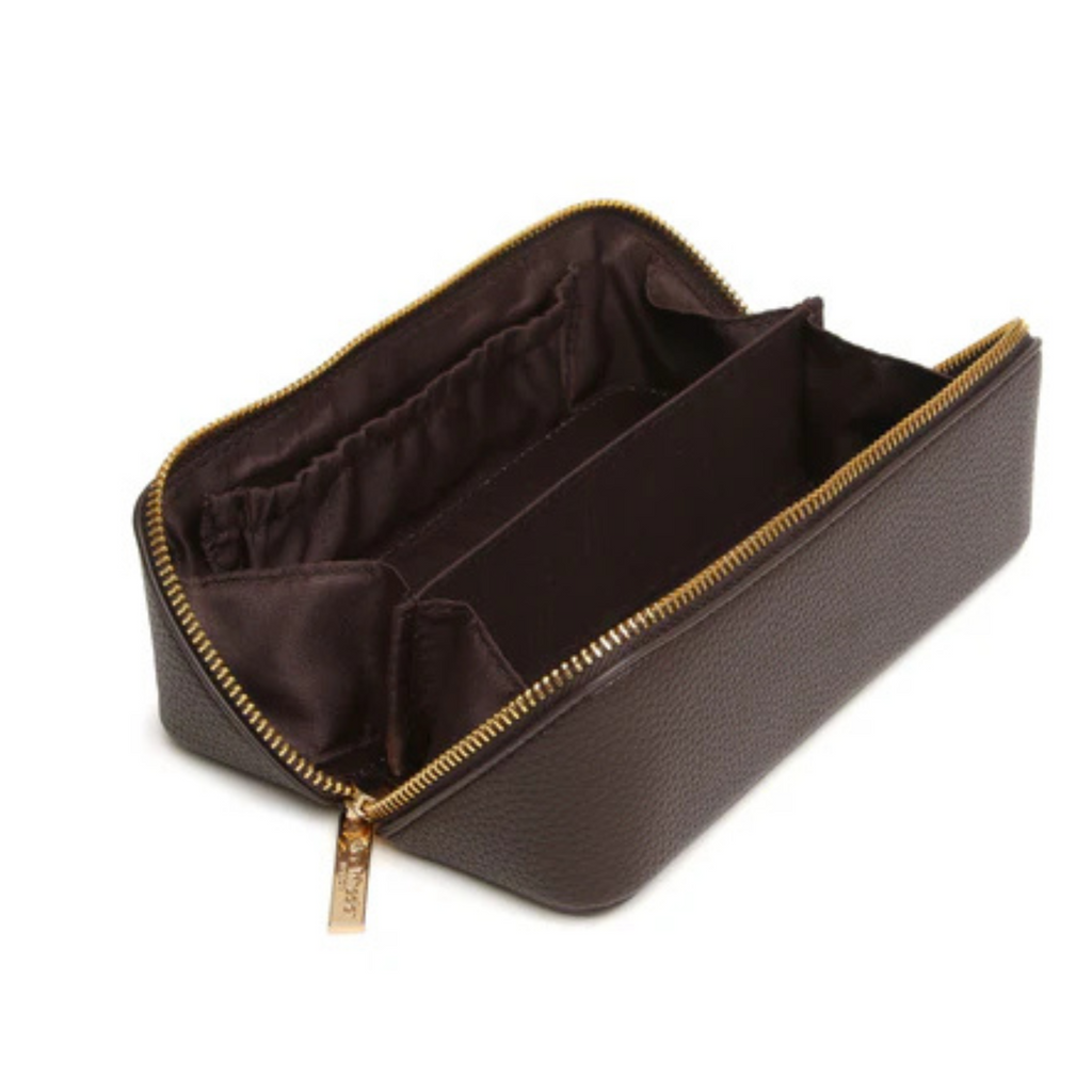 Alice Wheeler Small Chocolate Train Case