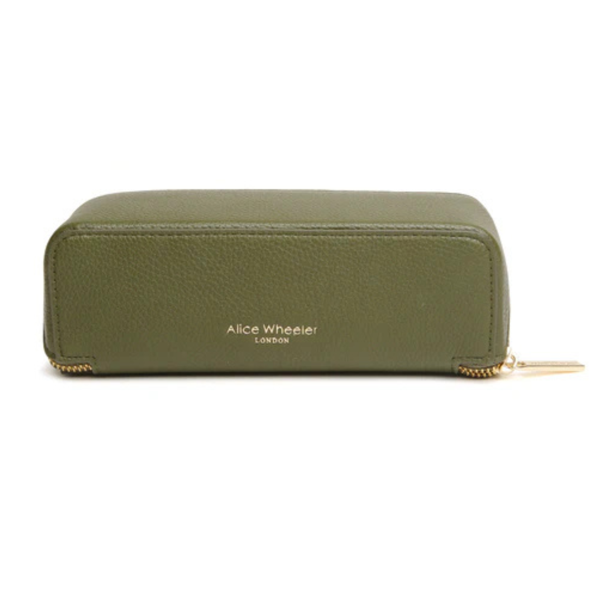 Alice Wheeler Small Olive Train Case