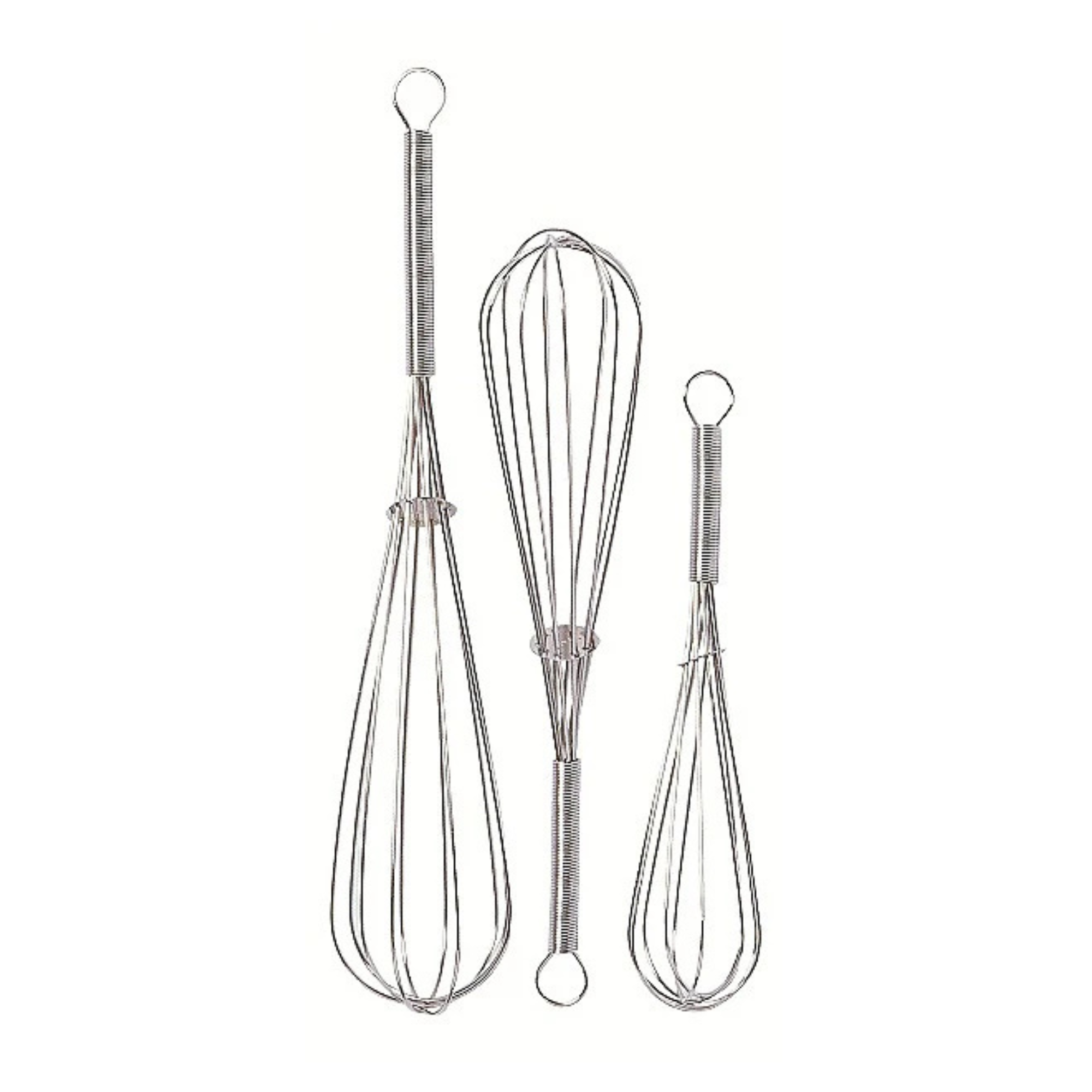 Chef Aid Whisks Chrome 3-Pack