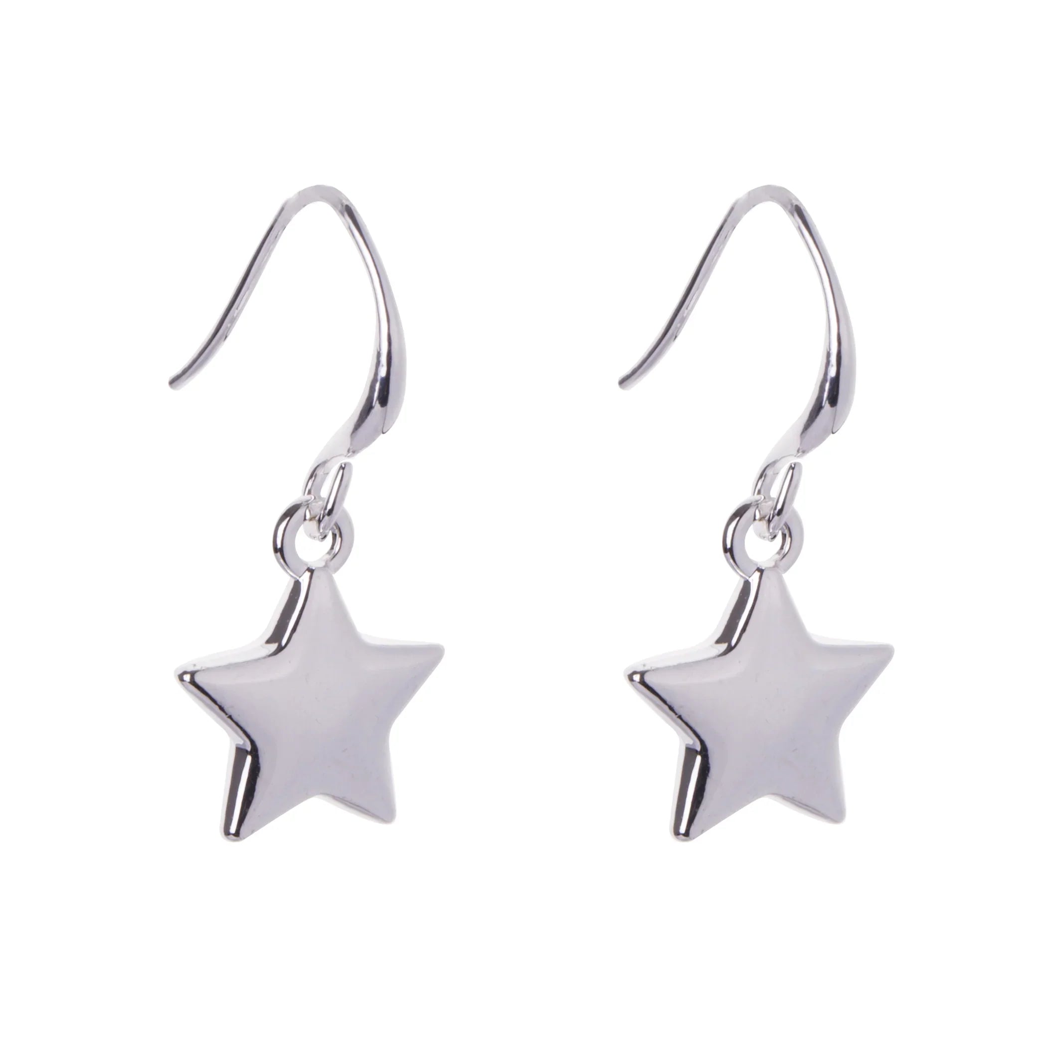 D&X Emily Silver-Plated Star Hook Earrings