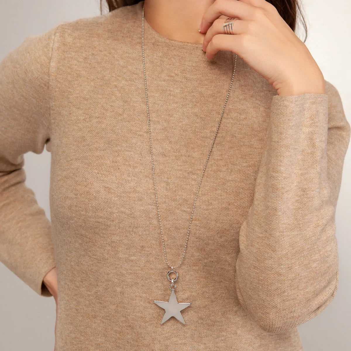 D&X Eternal Star Contemporary Long Necklace
