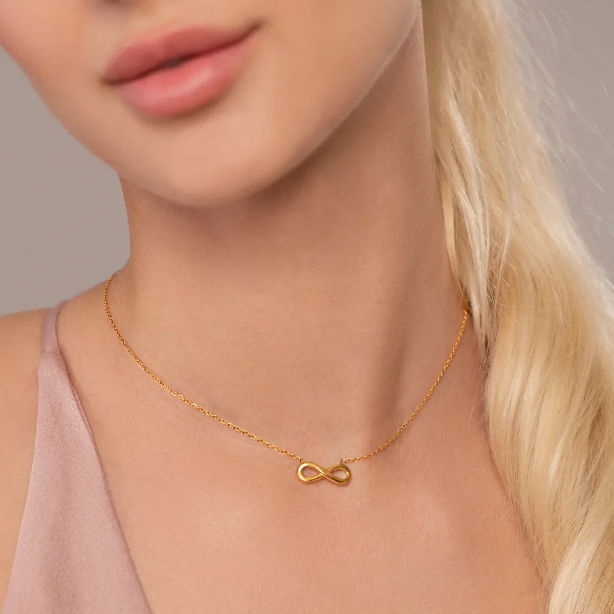 D&X Keira Stainless Steel & Gold Plated Infinity Necklace