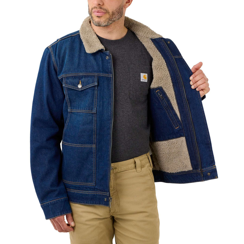 Carhartt Relaxed Fit Denim Sherpa-Lined Jacket