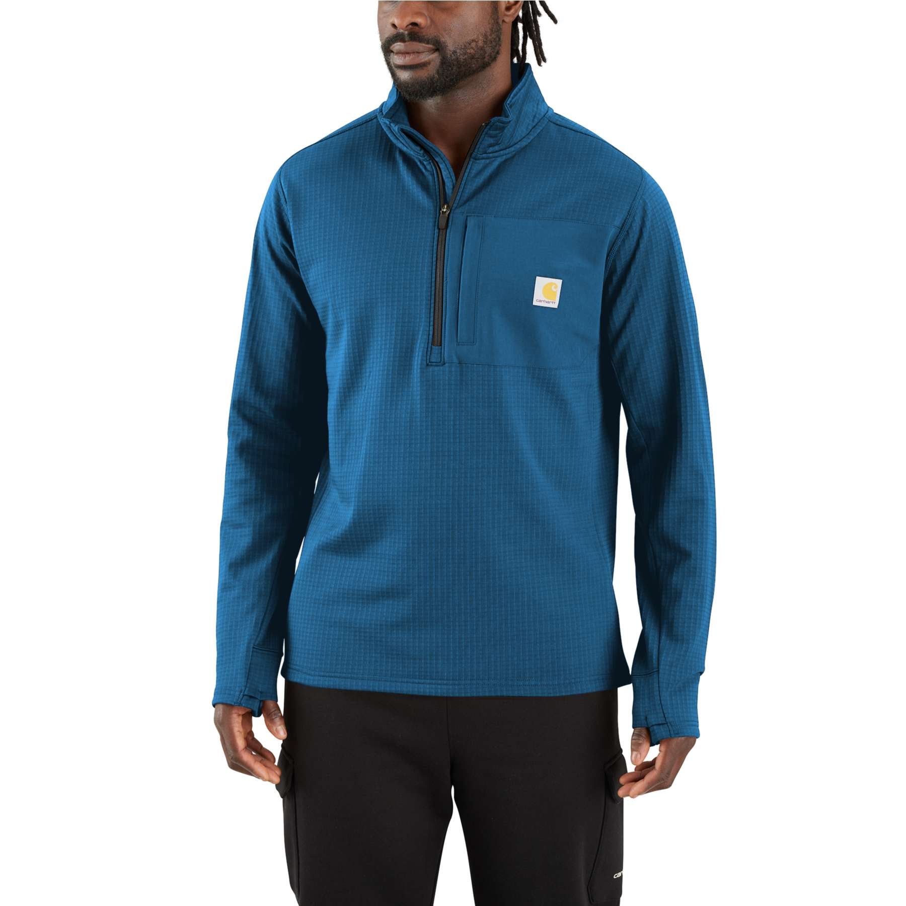 Carhartt Force Relaxed Mock Neck Half-Zip Fleece-Lined Shirt
