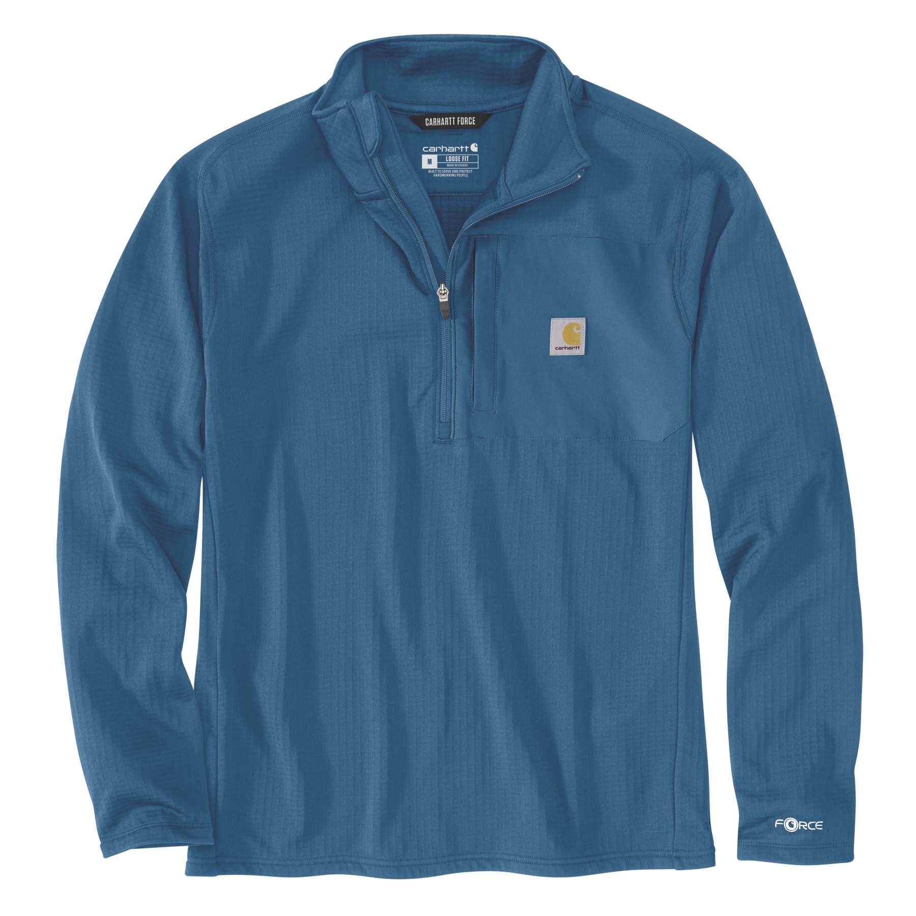 Carhartt Force Relaxed Mock Neck Half-Zip Fleece-Lined Shirt