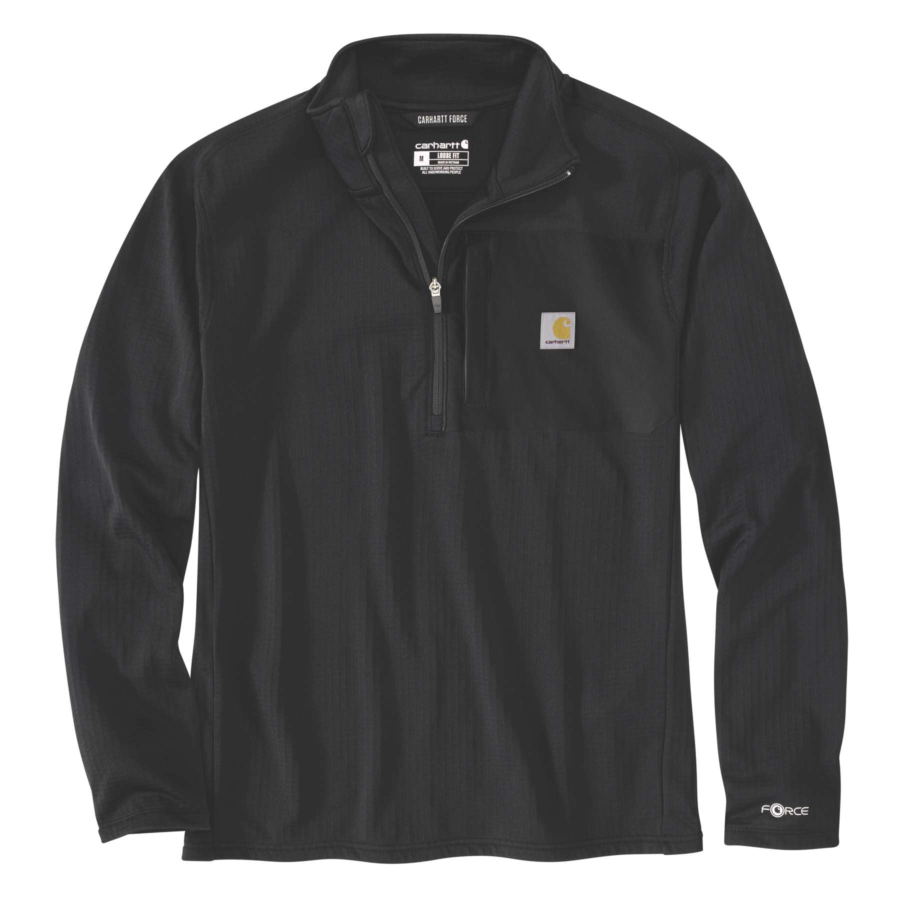 Carhartt Force Relaxed Mock Neck Half-Zip Fleece-Lined Shirt