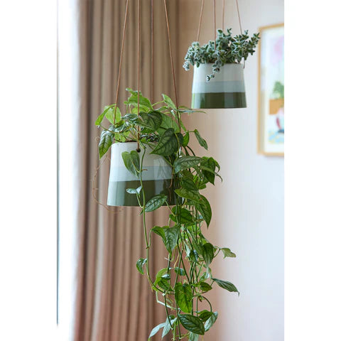 Burgon & Ball Blue/Green Collector Hanging Pot