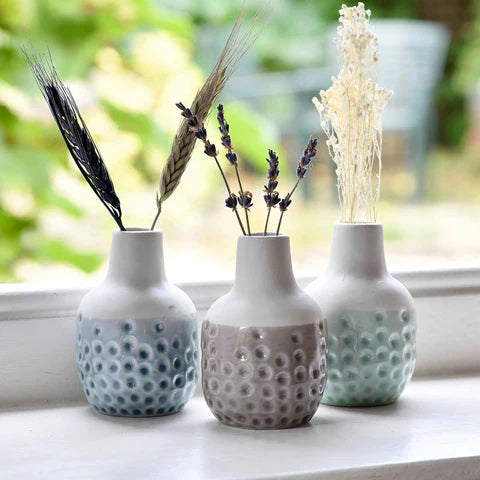 Burgon & Ball Dotty Mini Vase Trio