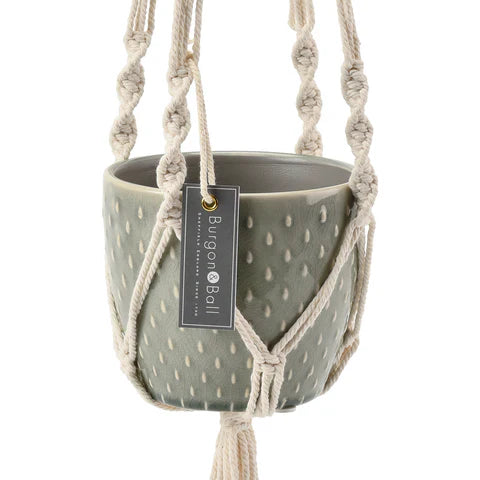Burgon & Ball Macrame Hanging Pot