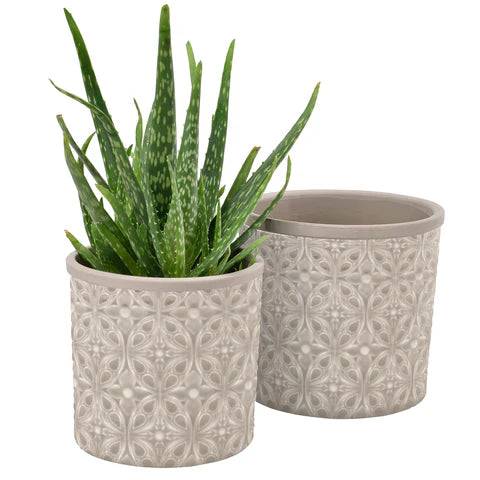 Burgon & Ball Porto Grey Glazed Pot