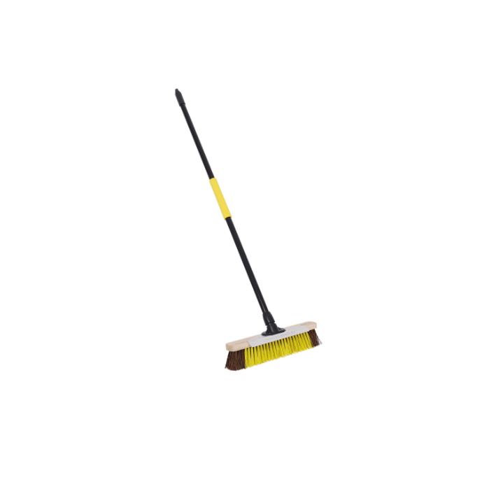 Bulldozer Heavy-Duty Utility Broom with Metal Scraper 380mm (15in)