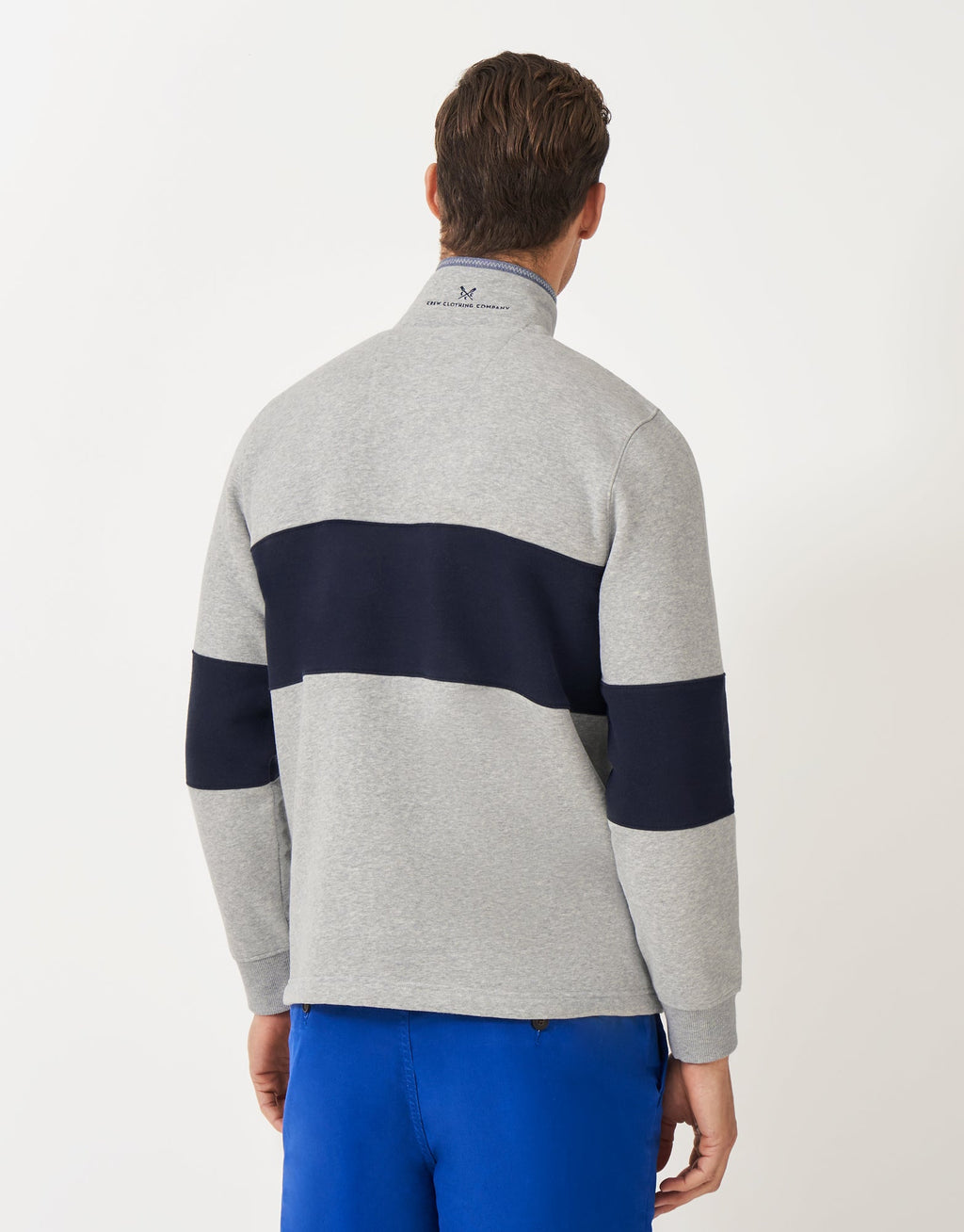 Crew Clothing Cut & Sew Graphic Half Zip Sweatshirt