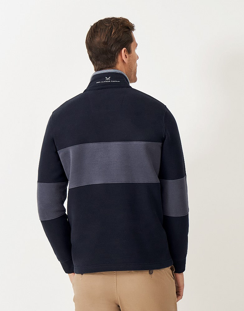 Crew Clothing Cut & Sew Graphic Half Zip Sweatshirt