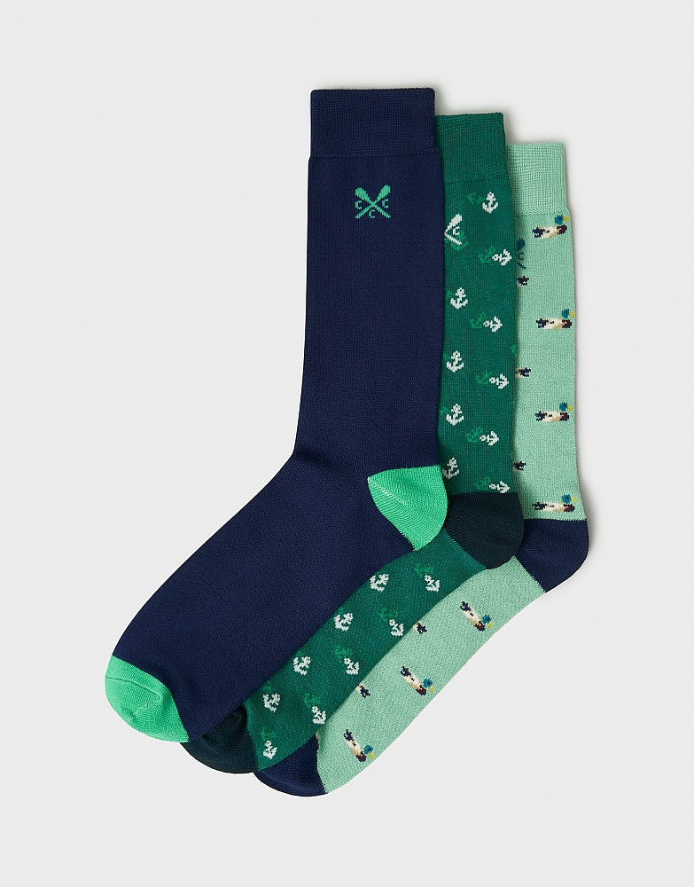 Crew Clothing Mens Bamboo Socks 3-Pack