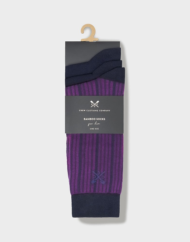 Crew Clothing Mens Bamboo Socks 3-Pack
