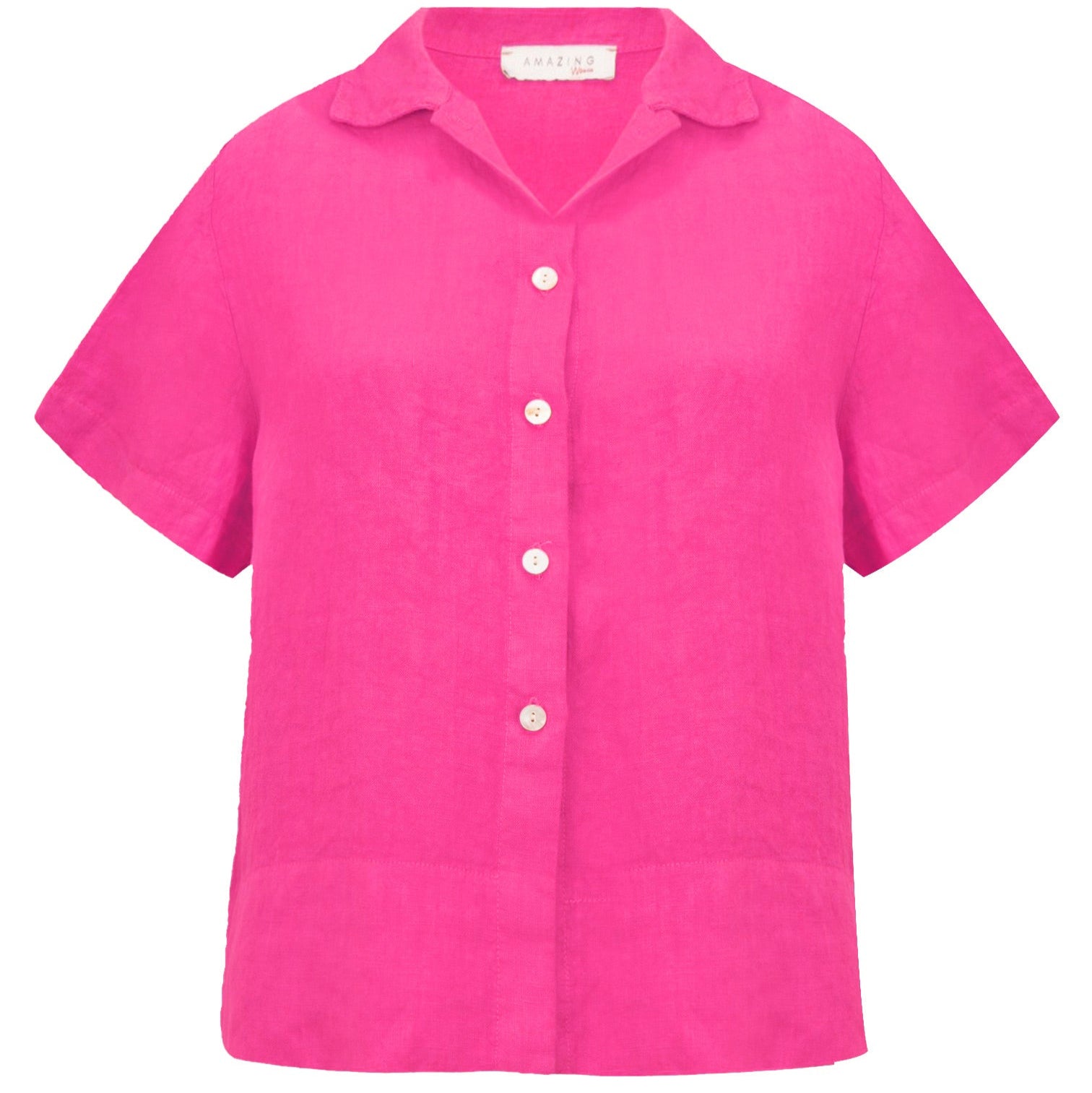 Amazing Woman Short Boxy Linen Shirt