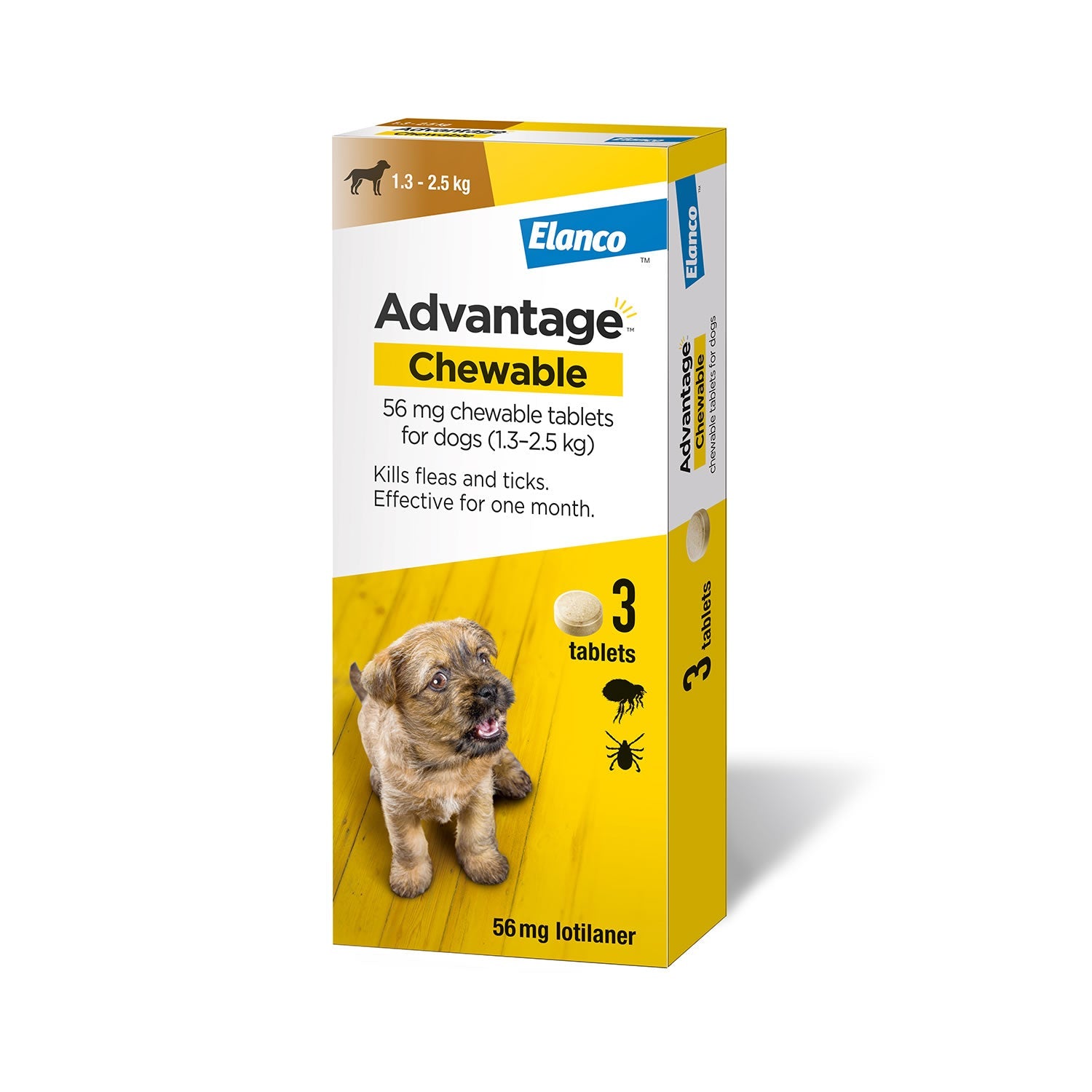 Advantage Chewable Flea and Tick Tablets for Dogs 3-Pack