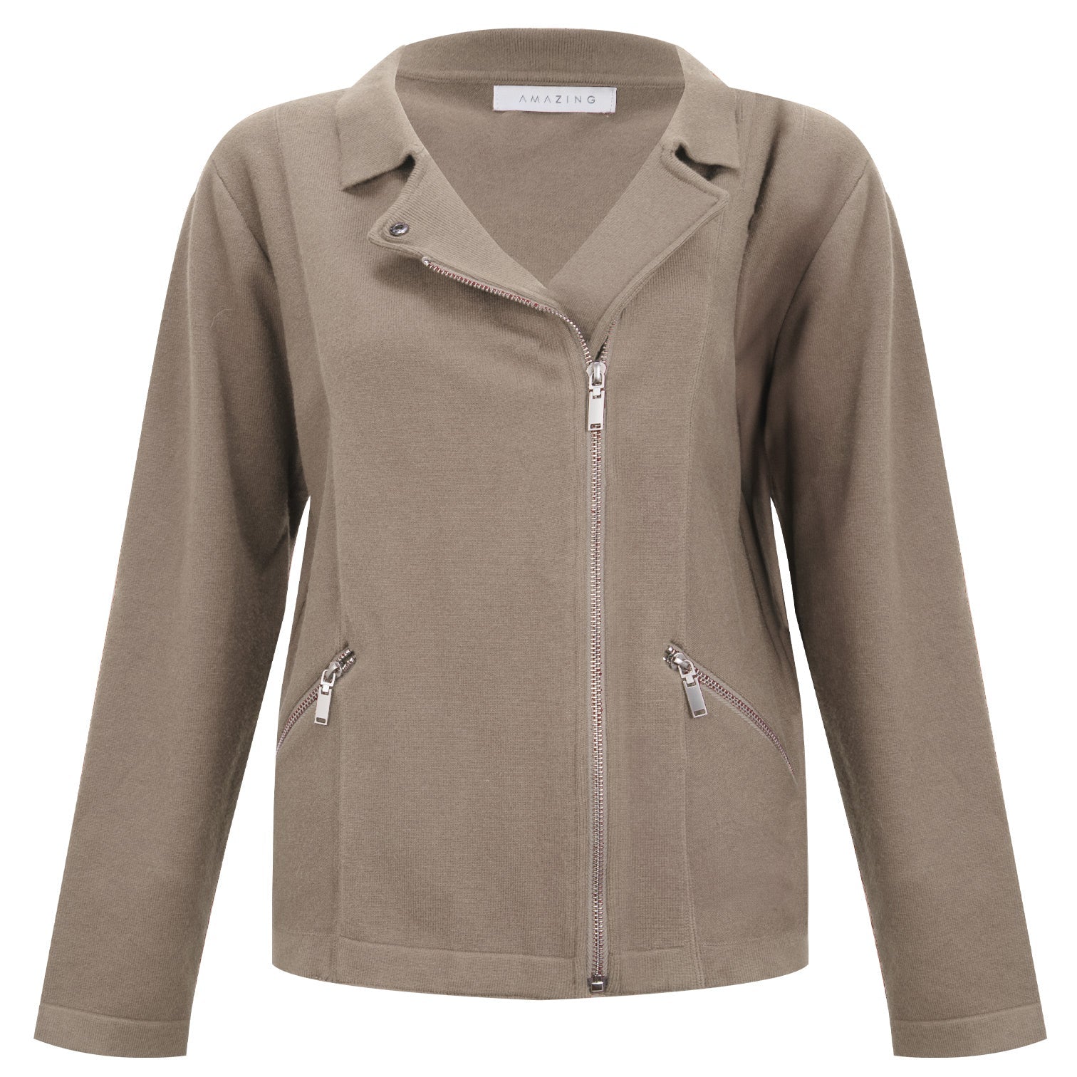 Amazing Woman Sandy Zipped Biker Jacket