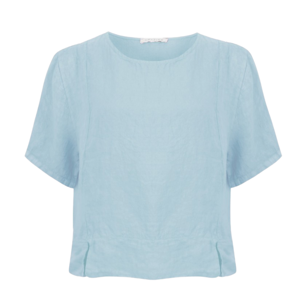 Amazing Woman Lucie Short Sleeve Linen Top