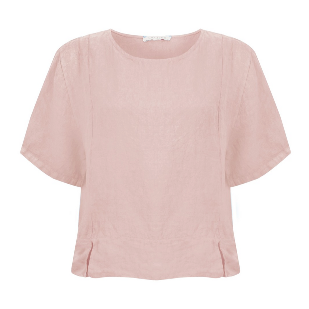 Amazing Woman Lucie Short Sleeve Linen Top