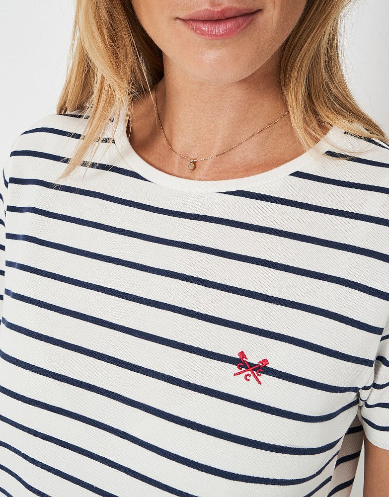 Crew Clothing Stripe Pique T-Shirt