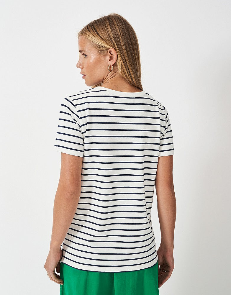 Crew Clothing Stripe Pique T-Shirt