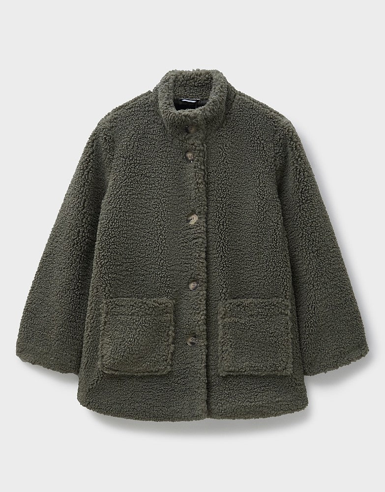 Crew Clothing Borg Patch-Pocket Jacket