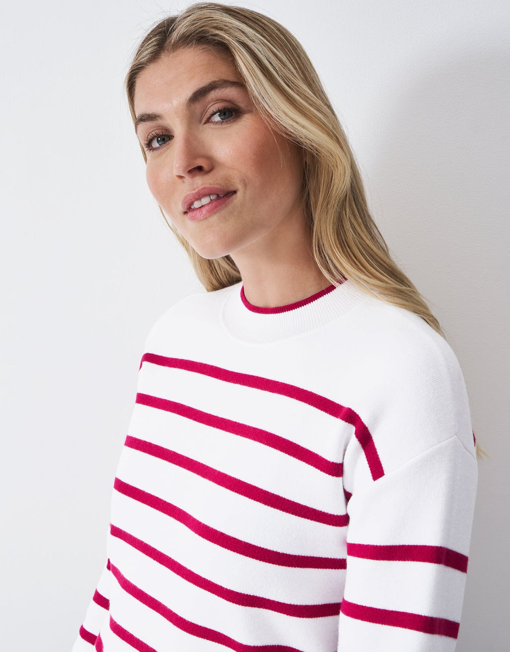 Crew Clothing Patterned Tuck Stitch Jumper