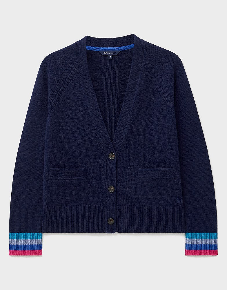 Crew Clothing Harmony Merino Blend Relaxed V Neck Cardigan