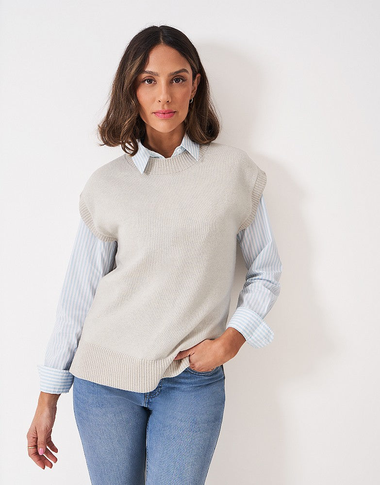 Crew Clothing Harmony Merino Blend Crew Neck Knitted Vest