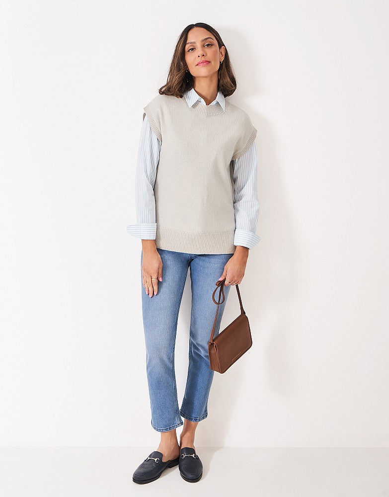 Crew Clothing Harmony Merino Blend Crew Neck Knitted Vest