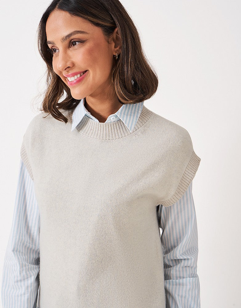Crew Clothing Harmony Merino Blend Crew Neck Knitted Vest