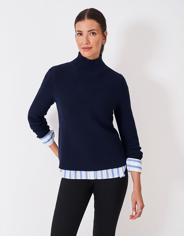 Crew Clothing Harmony Merino Blend Funnel Neck Jumper